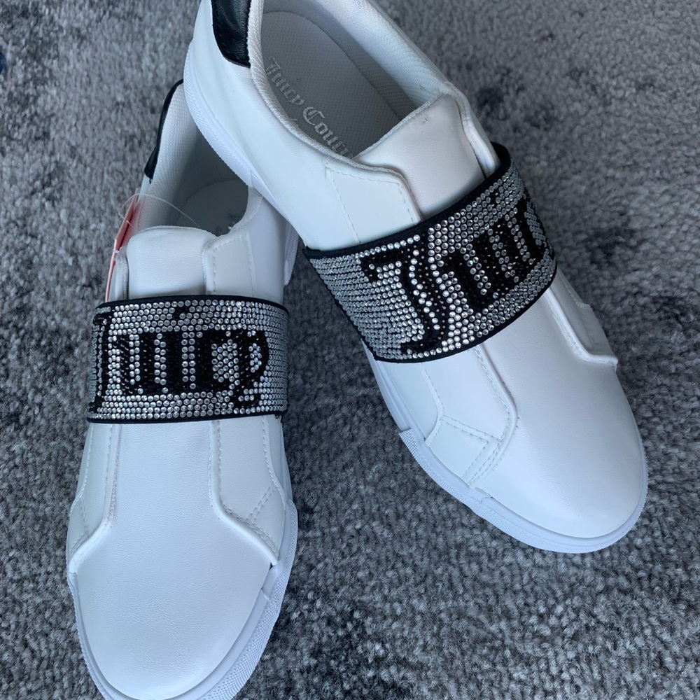 NEW Juicy Couture rhinestone slip on sneakers size 7.5 athletic gym givenchy